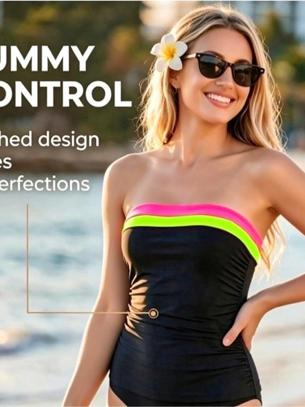 Daci Colorblock Tankini Top - Picture 6 of 9